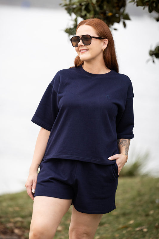 Ease Tee - Navy Blue